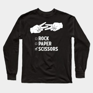 Rock Paper Scissors Funny Game Long Sleeve T-Shirt